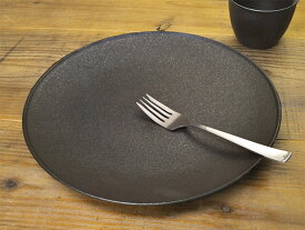 フィノ クリスタルブラック 28cm プレート 大皿 黒い食器 KOYO JAPAN 日本製 洋食器
