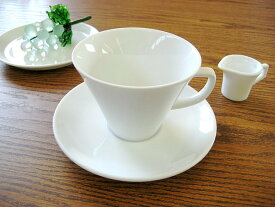 スプラウト カプチーノ カップ＆ソーサー 260cc コーヒーカップ ティーカップ おしゃれ 碗皿 白い食器 洋食器 業務用