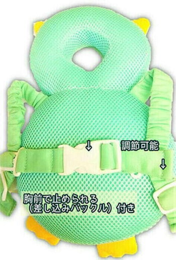 赤ちゃんの頭を守るヘッドガードベビーリュック通気性抜群メッシュ素材転倒防止保護グッズ御祝
