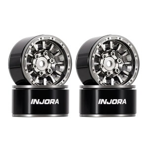 INJORA 1.0�C���` �A���~�r�[�h���b�N�z�C�[�� 0mm�I�t�Z�b�g 1/18 1/24 RC�N���[���[�p W1056