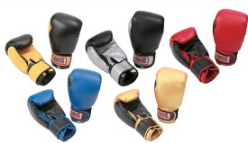 グローバルスポーツ　ボクシンググローブ　BXG-058 　カラー：黒　白　黒×黄　黒×シルバー　赤×黒　青×黒　ゴールド×黒　8oz・12oz・14oz・16oz