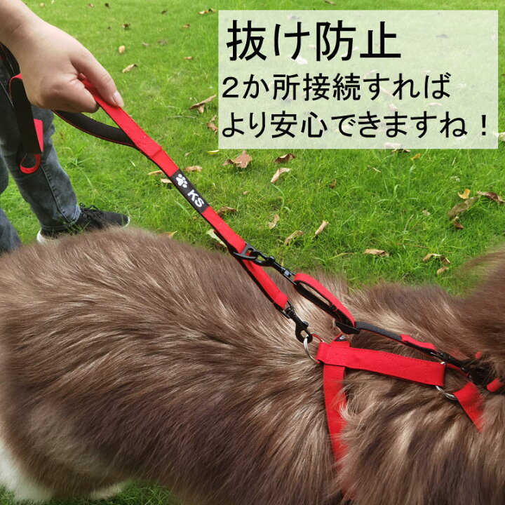楽天市場 アップグレード 犬 ショルダーリード 中型犬 大型犬 肩掛け リード ハンズフリー 肩掛けリード ダブルリード 犬用 Ks Rktshop