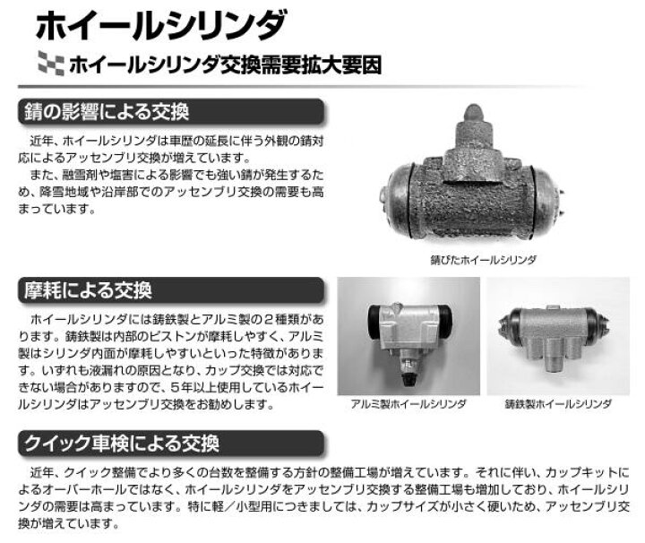 楽天市場】ホイルシリンダー リア 左右共通 品番 W142M TOKICO製 三菱 