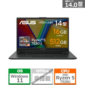 ASUS（エイスース） 14.0型ノートパソコン　Vivobook Go 14 E1404FA E1404FA-R5165KW ミックスブラック