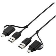 エレコム USB Type-C(TM)変換アダプター付きリンクケーブル(USB2.0) UC-TV7BK ブラック