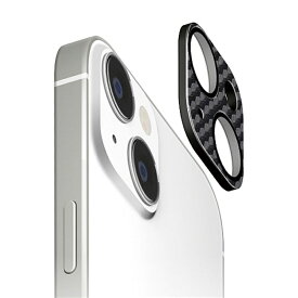 PGA iPhone 15 / 15 Plus デュアルカメラ用 カメラフルプロテクター PG-23ACLG22BK PVCレザー/カーボン調ブラック
