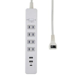 ELPA 集中スイッチ付USBタップPD20W WLS-4322SUC(W) ホワイト