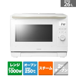 (���������ۏ�)���ŁiTOSHIBA�j �ߔM�����C�I�[�u�������W�@�Ηq�h�[�� ER-D90C(W) �z���C�g