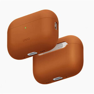 UNIQ�i���j�[�N�j AirPods Pro 3�p �P�[�X�@ Lino Liquid Silicone Case UNIQ-AIRPODSPRO3-LINOSUNORG SUNSET ORANGE