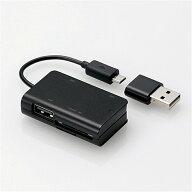 エレコム ハブ付きOTGカードリーダー MRS-MBH10BK ブラック