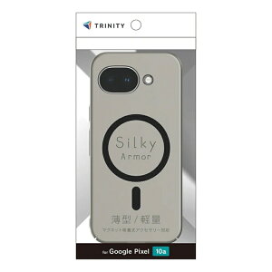 �g���j�e�B Google Pixel 10a�Ή� [Silky Armor] �}�O�l�b�g�z�����A�N�Z�T���[�Ή� �V���L�[�^�b�`�P�[�X TR-PX2610A-SA-CLBK �}�b�g�N���A�u���b�N