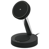 エレコム 2in1 マグネットQi2規格対応ワイヤレス充電器（15W+5W・スタンド） W-MS11BK ブラック