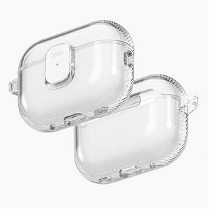 UNIQij[Nj AirPods Pro 3pP[X@Glase Pro Protective Clear Case with Clasp Lock UNIQ-AIRPODSPRO3-GLSPGCLR GLOSSY CLEAR