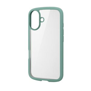 �G���R�� iPhone 16�Ή� TOUGH SLIM LITE �n�C�u���b�h�P�[�X PM-A24ATSLFCGN �O���[��