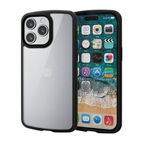 �G���R�� iPhone 15 Pro Max �p �P�[�X �n�C�u���b�h �J�o�[ TOUGH SLIM LITE PM-A23DTSLFCBK �u���b�N