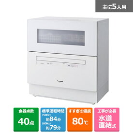 (長期無料保証)Panasonic（パナソニック） 食器洗い乾燥機 NP-TH4-W ホワイト
