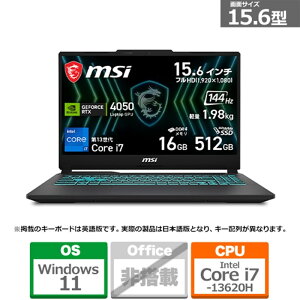 MSI�i�G���G�X�A�C�j 15.6�^�Q�[�~���O�m�[�g�p�\�R���@Cyborg 15 Black Edition A13 CYBORG15BEA13VEO5799JP �A���}�C�g�u���b�N