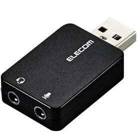 エレコム USBオーディオ変換アダプタ USB-AADC01BK ブラック