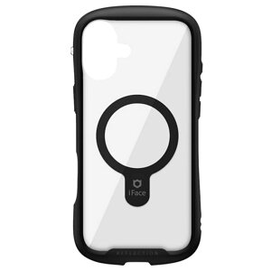 Hamee iPhone 16 Plus�p�P�[�X�@iFace Reflection MagSynq 41-980118 �u���b�N