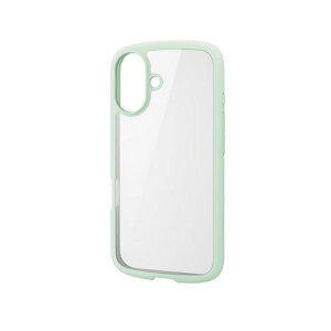 �G���R�� iPhone 16�Ή� TOUGH SLIM LITE �n�C�u���b�h�P�[�X PM-A24ATSLFCGNL �s�X�^�`�I�O���[��