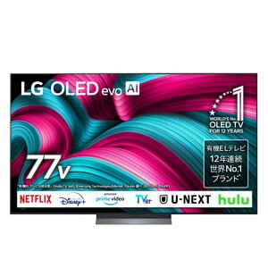 (ۏ/zݒu)LG 77V^@4K`[i[L@ELer@LG OLED evo AI C5@YouTubeΉ /NetflixΉ OLED77C5PJA ubN