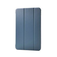 エレコム iPad(A16) フラップケース 薄型軽量 背面クリア 2アングル TB-A25RWVBG ブルーグレー