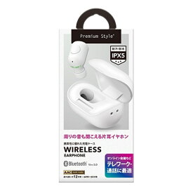 PGA Bluetooth 5.0搭載 片耳ワイヤレスイヤホン PG-BTE13BC2WH ホワイト