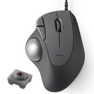 エレコム トラックボール マウス 有線 5ボタン 人工ルビーユニット エルゴノミクス M-IT10URBK ブラック