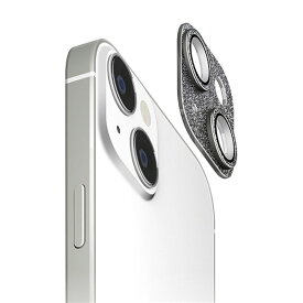 PGA iPhone 15 / 15 Plus デュアルカメラ用 カメラフルプロテクター PG-23ACLG14BK グリッター/ラメブラック