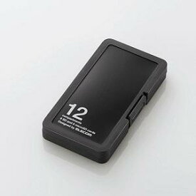 エレコム メモリケース／SD6枚＋MicroSD6枚収納／ブラック CMC-SDCPP12BK ブラック