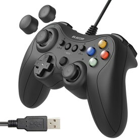 エレコム ゲームパッド PC コントローラー 有線 USB接続 Xinput Xbox系ボタン配置 JC-GP30XBK ブラック