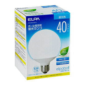 ELPA 電球型蛍光灯　E26　40W　1個入り EFG10ED/8-G041H 昼光色