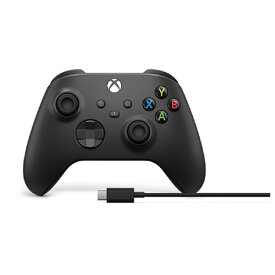 Microsoft（マイクロソフト） Xbox ワイヤレスコントローラー+ USB-C ケーブル 1V8-00005 カーボンブラック