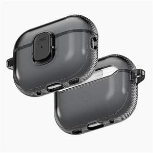 UNIQij[Nj AirPods Pro 3pP[X@Glase Pro Protective Clear Case with Clasp Lock UNIQ-AIRPODSPRO3-GLSPGSMK GLOSSY SMOKE