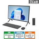 富士通 23.8型デスクトップパソコン　FMV Desk top F FMVF75K1BA ブラック
