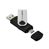 エレコム USBメモリ 128GB USB3.2(Gen1) 【 Type-C / USB A 両対応 】 キャップ式 MF-TPC3128GBK ブラッ…