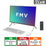 富士通 23.8型デスクトップパソコン　FMV Desktop F F55-L1 FMVF55L1WA ホワイト