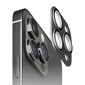 PGA iPhone 15 Pro / 15 Pro Max トリプルカメラ用 カメラフルプロテクター PG-23BCLG09BK アルミ/ブラック