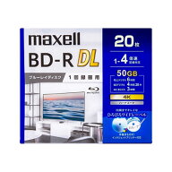 maxell（マクセル） 録画用ブルーレイディスク BD-R DL ひろびろワイドレーベルディスク BRV50WPG.20S ホ…