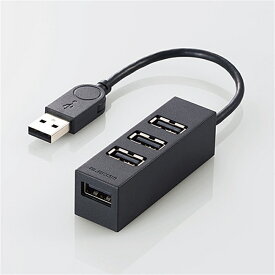 エレコム 機能主義USBハブ　短ケーブル4ポート U2H-TZ426BBK ブラック