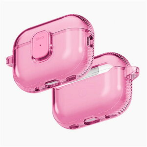 UNIQij[Nj AirPods Pro 3pP[X@Glase Pro Protective Clear Case with Clasp Lock UNIQ-AIRPODSPRO3-GLSPCPNK CANDY PINK