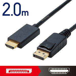 GR ϊP[u^DisplayPort|HDMI^2D0m^ubN CAC-DPHDMI20BK ubN
