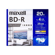 maxell（マクセル） 録画用ブルーレイディスクBD-Rひろびろワイドレーベルディスク(1〜4倍速対応) BRV25W…