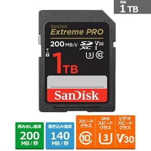 SANDISKiTfBXNj Extreme PRO SDXC UHS-IJ[h SDSDXXD-1T00-JNJIP eʁF1TB
