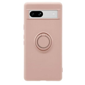 ラスタバナナ TPU スマホリング付きソフトケース 7503PXL7ATP ライトピンク