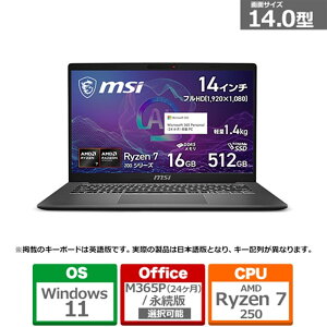 MSI�i�G���G�X�A�C�j 14�^�m�[�g�p�\�R���@Modern A14 AI F2HM MODERN-A14F2HMG-6529JP �v���`�i�O���C