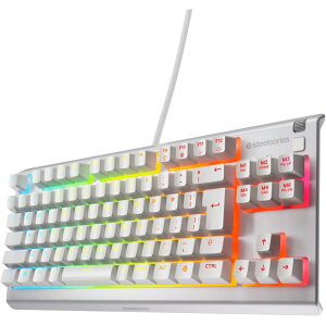 SteelSeries�i�X�e�B�[���V���[�Y�j �Q�[�~���O�L�[�{�[�h Apex 3 TKL 64909 �z���C�g
