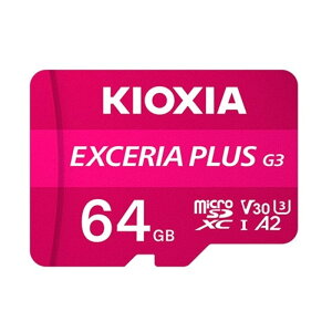 KIOXIAiLINVAj EXCERIA PLUS G3 microSDXC UHS-I J[h KMUH-C064G eʁF64GB
