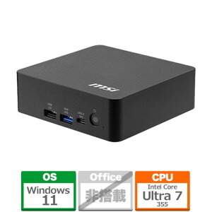 MSI�i�G���G�X�A�C�j �f�X�N�g�b�v�p�\�R���@Cubi NUC AI+ 3MG-024JP/Copilot+ PC CUBI-NUC-AI+3MG-024JP �u���b�N