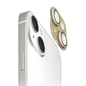 PGA iPhone 15 / 15 Plus デュアルカメラ用 カメラフルプロテクター PG-23ACLG16GD グリッター/ラメゴールド
